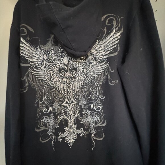Black Hoodie with angel wings - Picture 4 of 6